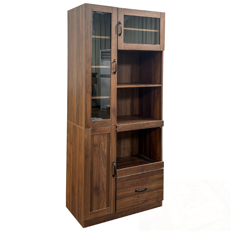 Garde-manger avec 3 portes et 2 tablettes coulissantes