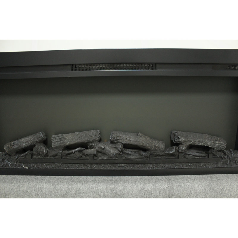 44 Inch Wall Recessed Electric Fireplace With Remote And Imitation Flame , LED Light Heater