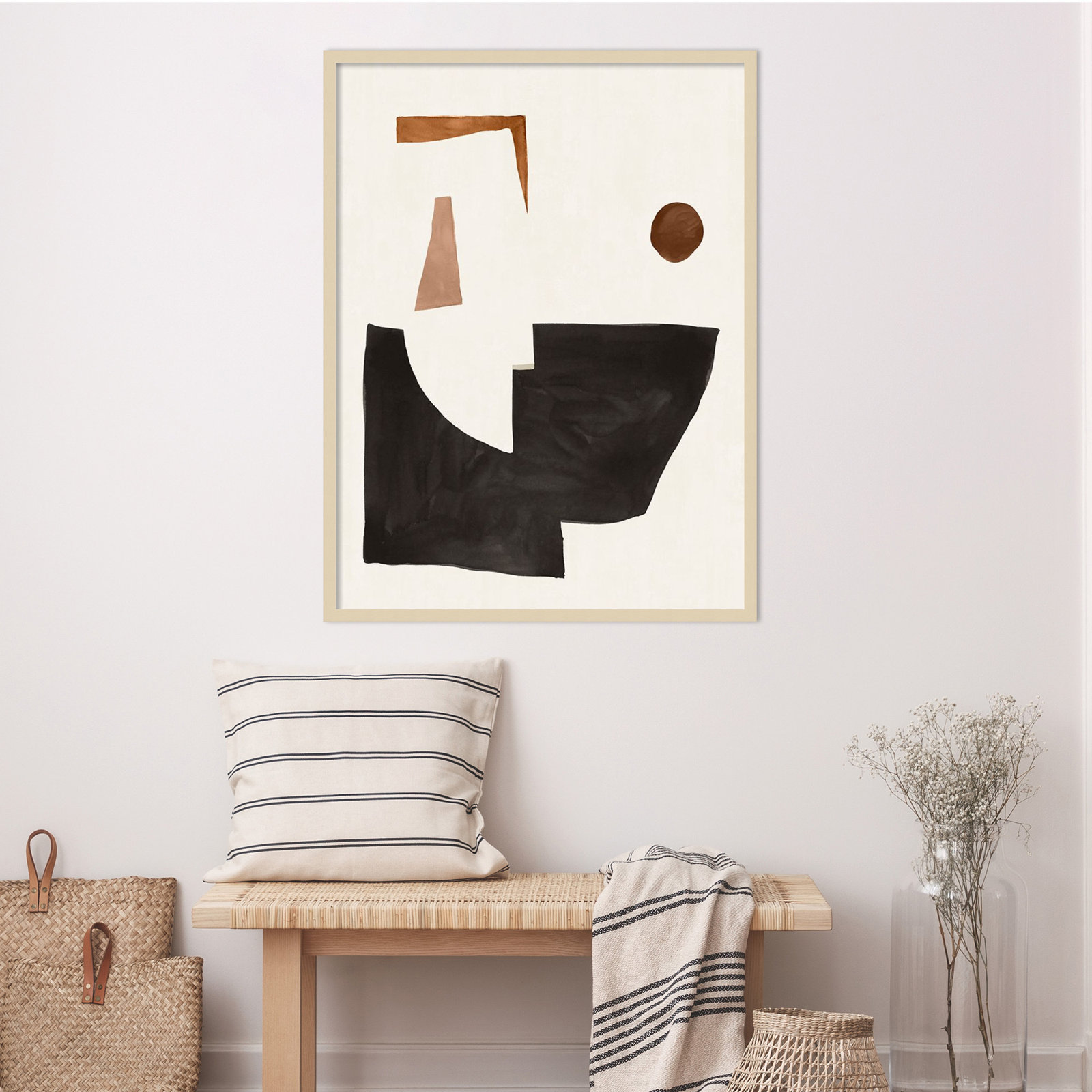 Blockway II Print by Sozi, Brown, 31" W x 41" H