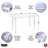 Yvelyne Clear Writing Desk