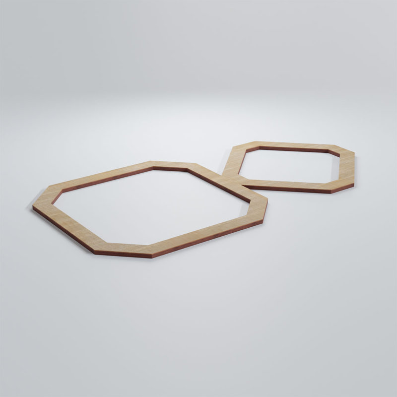Panneaux muraux en bois Lockhart, Noyer blanc, H 11,375 po x l 19,375 po x P 0,25 po
