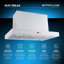 PROLINE 60-inch Island Range Hood, Ducted, 1100 CFM, Stainless Steel, LED Lights, ULTRA-QUIET Blower Motor, 6 Speed, 3-Year Warranty, Dishwasher-Safe Filters
