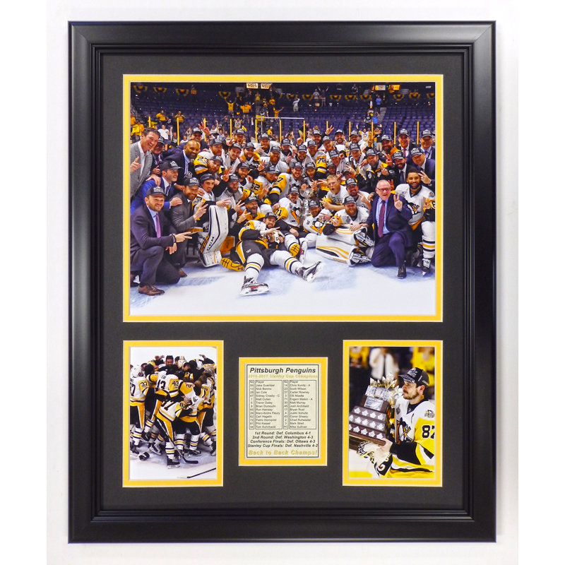 « pittsburgh penguins 2017 championnat célébration », reproduction de photo encadrée