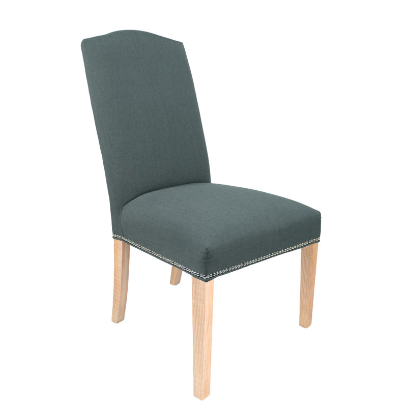 Cyran 20'' H Upholstered Parsons Chair, Charcoal, Natural