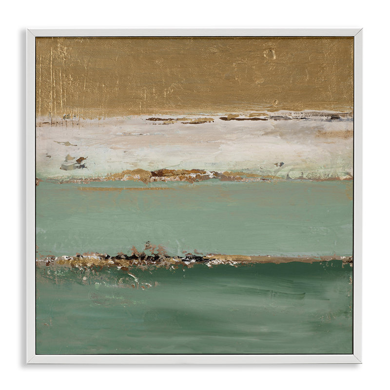 Giclée sur fond noir dégradé Glam par Patricia Pinto, Giclée encadrée blanc bord de mer, H 17 po x l 17 po