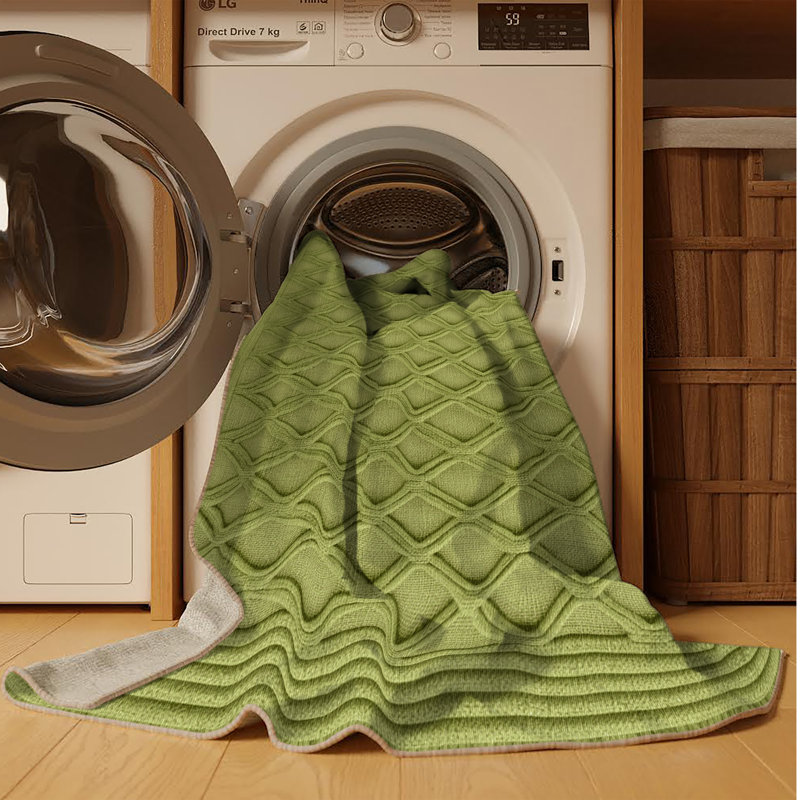Tapis brun treillis lavable à la machine, Tapis de couloir 2 pi x 4 pi