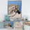 Portrait de cheval blanc dans le sillon - photographie sur toile
