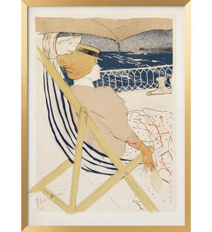 Coastal Retreat "La PassagAure Du 54 (1896)", reproduction d'art encadrée, H 20 po x l 16 po
