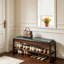 Banc de rangement en cuir Vegan