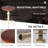 Industrial Bar Table 32.28"-36.22" Height Adjustable Swivel Round Wood Tabletop 23.62" Dia, Kitchen Dining Office Coffee Bistro Pub Table-217893143-217893141