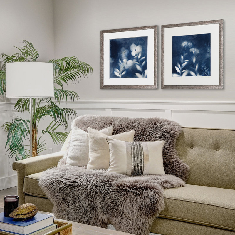 " Nature " 2 - Pieces, Brown Framed