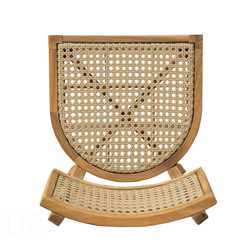 Netro Acacia Wood Dining Chair With Wicker