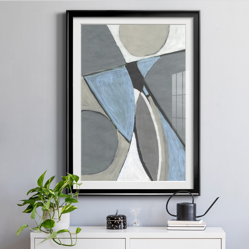 Un doux joyau géométrique I par Merri Pattinian - reproduction d'art sur papier encadrée, H 26,5 po x l 36,5 po x P 1,5 po