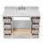 55'' Single Bathroom Vanity with Carrara Marble Top-93359456