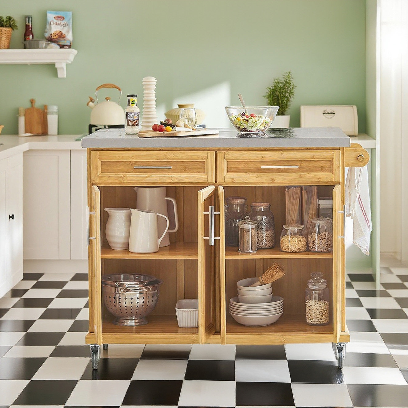 Brambly Cottage Kenwood Kitchen Trolley Stainless Steel Reviews