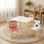Ensemble de table pour enfants 5 pièces et 4 chaises, table de dessin animé en bois pour tout-petits, 3-8 ans, facile à assembler