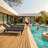 Aluminum Outdoor Chaise Lounge Chair with 5-Position Adjustable Backrest