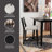 Corrine 3PC Upholstered Counter Set Black