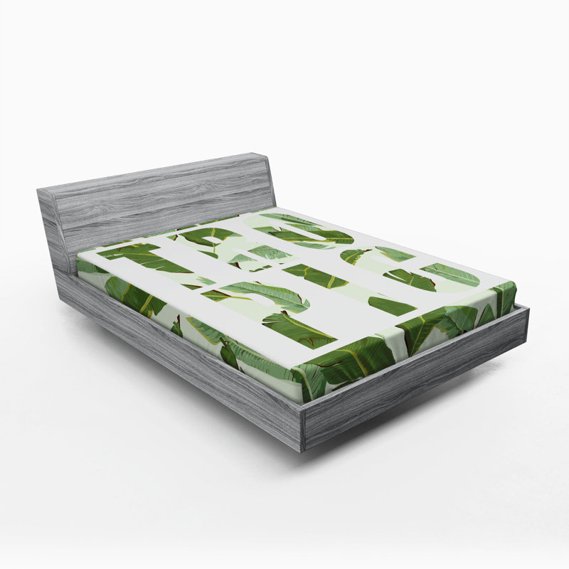Microfiber Floral Fitted Sheet, Full Fitted Sheet