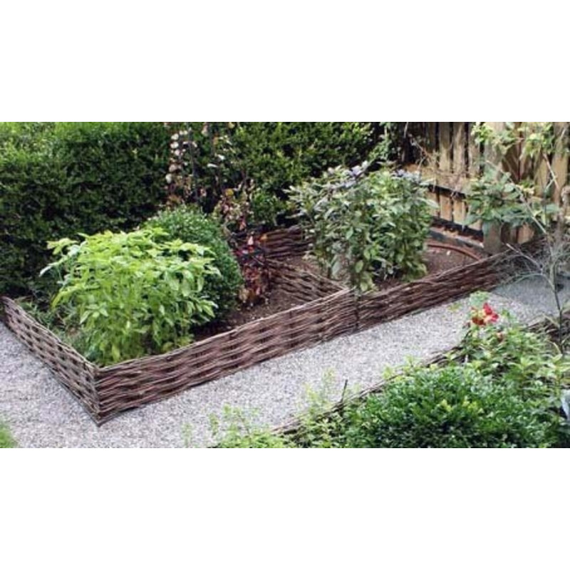 Lit surélevé en saule à tissage profond Master Garden Products, l 48 po x L 144 po x H 12 po