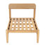 Canapé d'extérieur sans accoudoirs en bois d'acacia Terassi, finition teck clair avec coussin beige