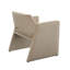 Chaise d'appoint Fena, velours brun clair chameau, dossier bas