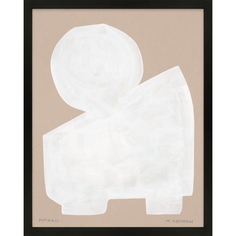 Modules In White 2 by Michael Kempen, Black Framed, 24" W x 30" H