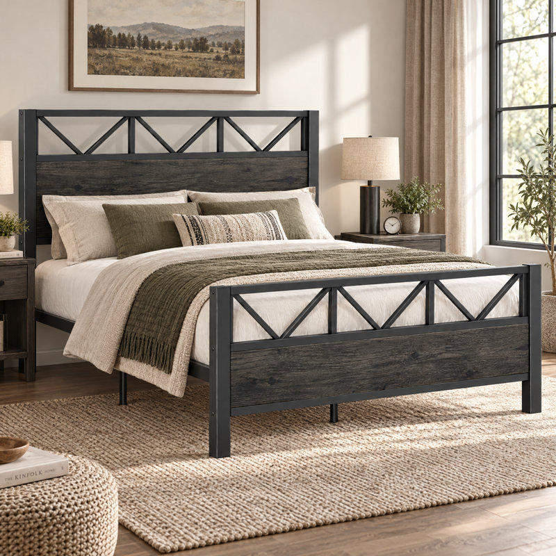 Lit plateforme Wykeisha, Grand, Noir