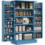 Garde-manger de 41 po, 12 tablettes de porte, 5 tablettes réglables, bleu, ajoute du style et du rangement à votre rangement, armoire bleue avec étagère pour plus d'espace