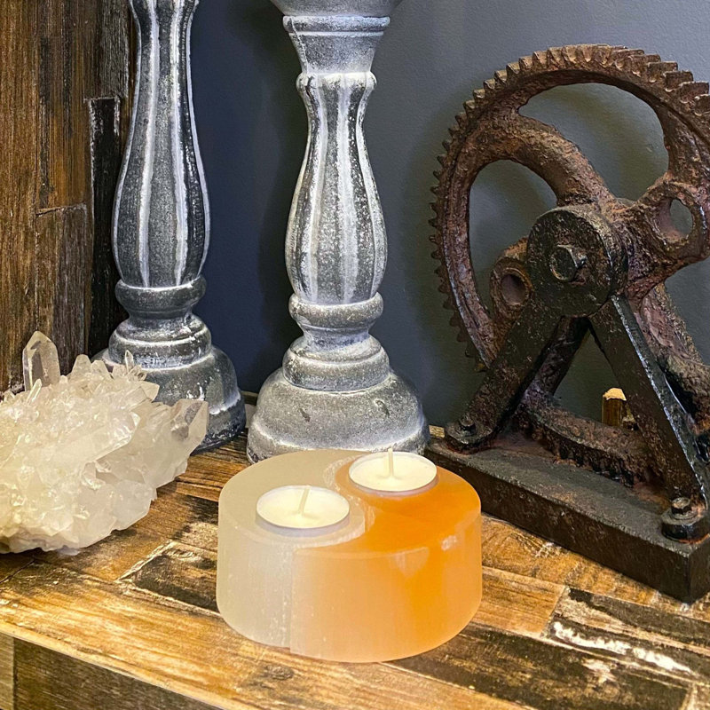 Porte-bougie Selenite Yin Yang
