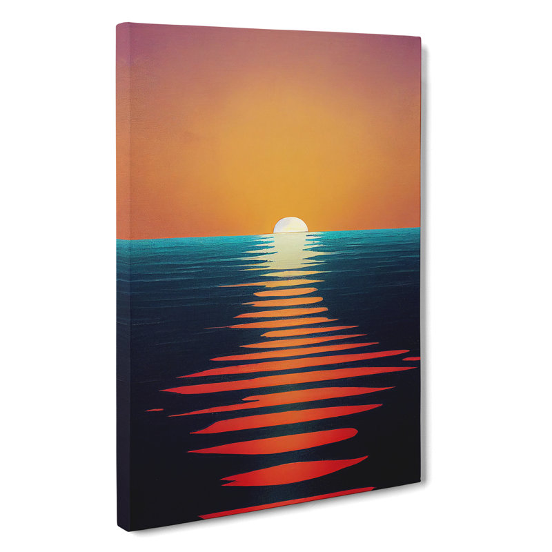 Overwhelming Ocean Sunset - Wrapped Canvas, 50cm H x 35cm W x 3cm D
