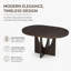 Ensemble de salle à manger rond extensible moderne de 5 pièces avec rallonge amovible de 41 cm (16,2 po), idéal pour les petits espaces.-733520082-733520083