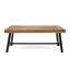 Table basse industrielle moderne avec lambris en bois, l 44,63 po x P 23,44 po, H 17,99 po, couleur naturelle, assemblage requis
