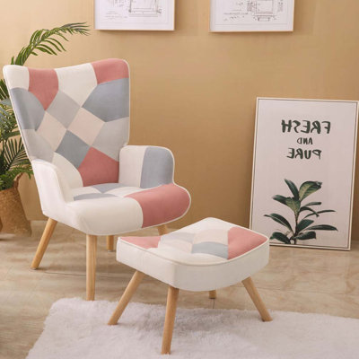 Fauteuil d'appoint avec repose-pieds