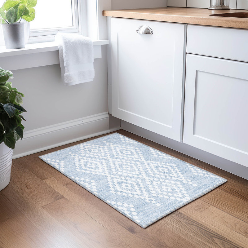 Malek Indoor/Outdoor Area Rug with Non-Slip Backing, Rectangle 1'8" x 2'6"