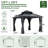 Aluminum Patio Gazebo - Galvanized Steel Hardtop Gazebo with Curtains & Netting-108467015