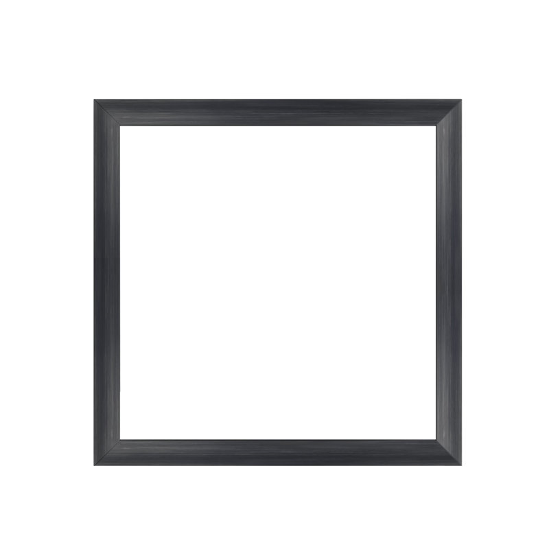 Ardiana Wood Flat Wall Mirror, Gray
