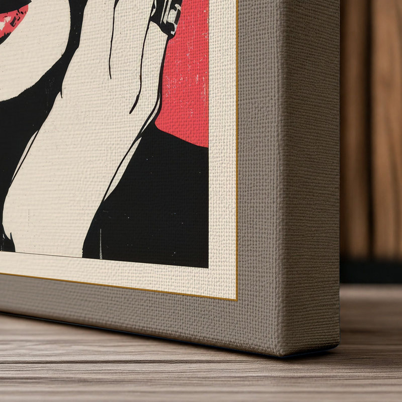 Golden Starlet Pop Art - Wrapped Canvas, 24x16 - 61.0 x 40.6 cm, Taupe Border