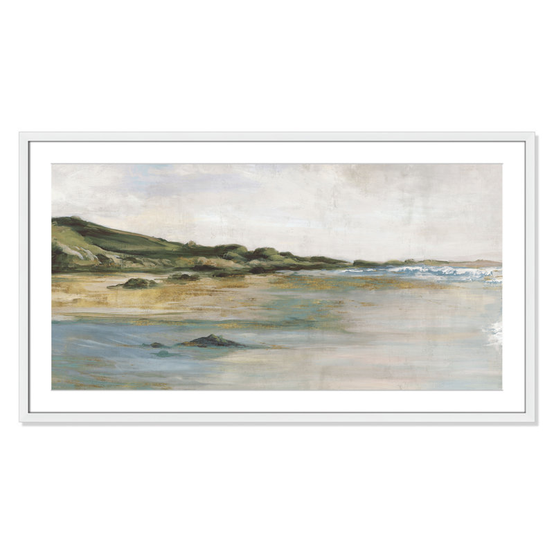 Impression «Tide’s Edge» par Casa Fine Arts, H 23,5 po x l 41,5 po x P 1,25 po, Blanc