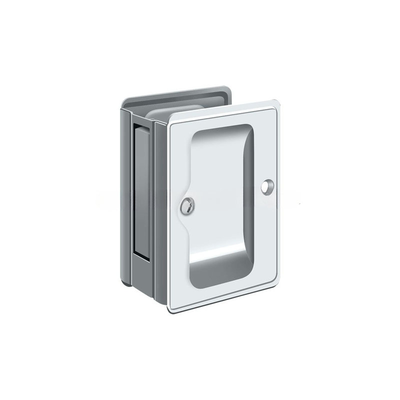Serrure de poche Deltana SDPA325U26 HD, réglable, passage de 3 1/4 po x 2 1/4 po en chrome poli, Chrome poli