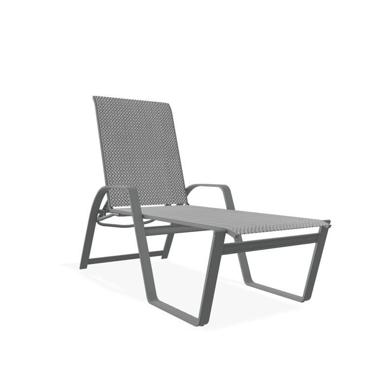 Holna Outdoor Rust-Resistant Metal Chaise Lounge