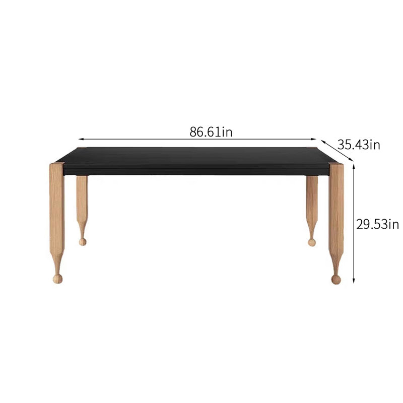Table de salle à manger Etosha, L 35,43 po x L 86,61 po