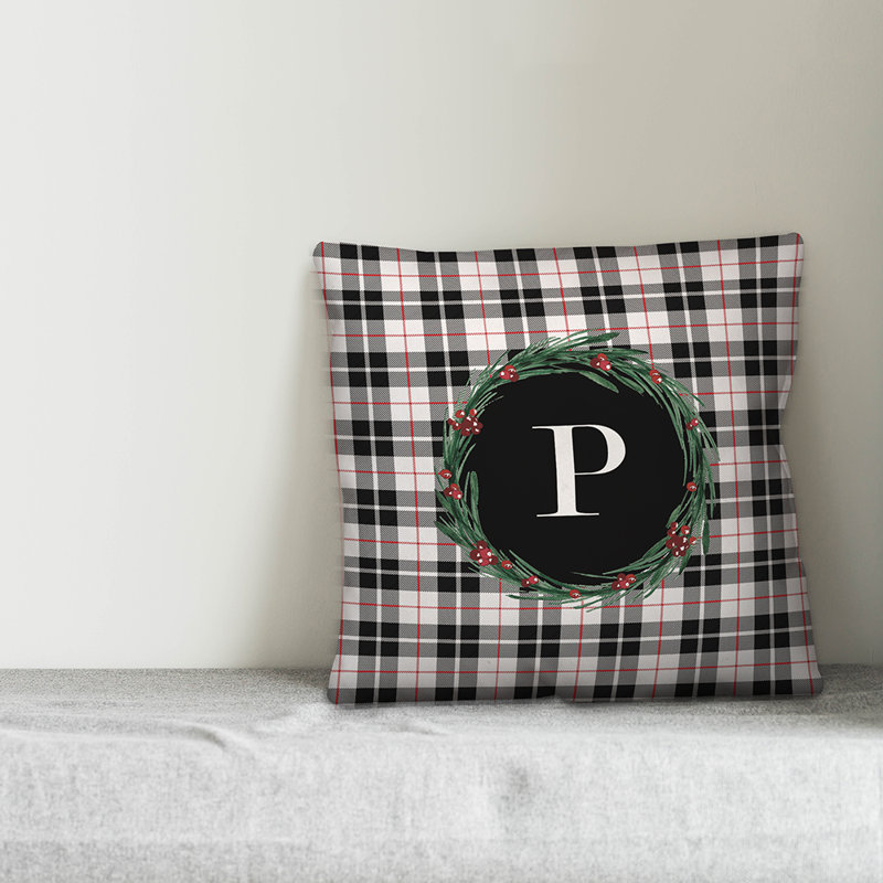 Checkered Throw Pillow, P
