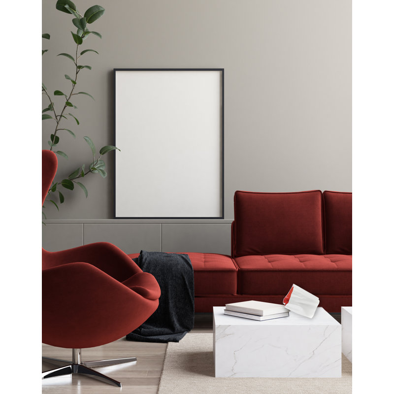 Vase de table en céramique Roza, H 7 po x l 5 po x P 5 po, Rouge