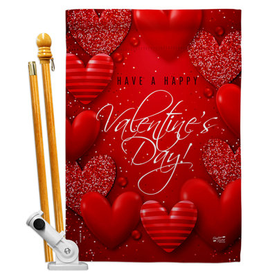 Ensemble de drapeaux en polyester 40 po x 28 po All of Heart House
