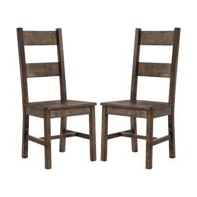 Set Of 2 Wooden Dining Chairs