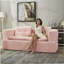 Boneless Multi Functional Sectional Sofa Bed With Independent Chaise Lounge And Functional Blanket, Plush Corduroy Upholstery, Convertible To 80/