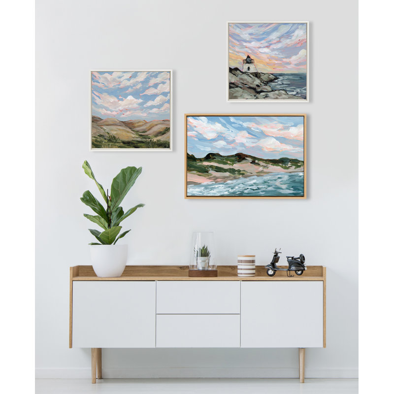 «Michigan Sand Dunes» par Emily Kenney, reproduction d'art sur toile encadrée, Encadré naturel