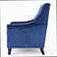 Fauteuil club velours bleu marine