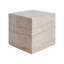 Outdoor Travertine Lightweight Concrete Side Table